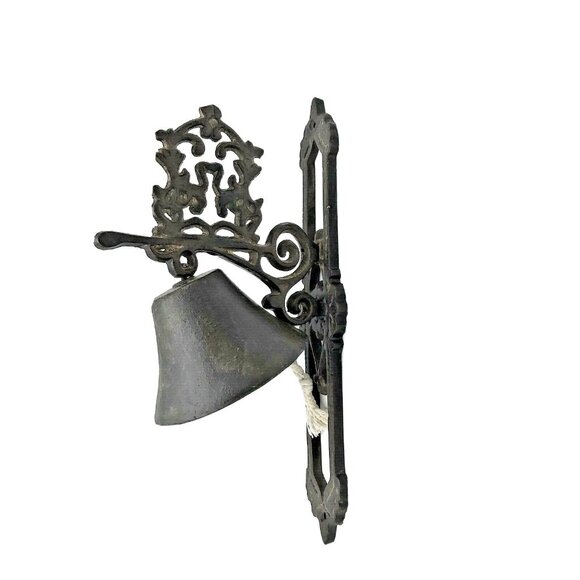 Cast Iron Dinner Bell-Indoor Or Outdoor-14.5 in Tall-5.25 Dia -Heavy Duty -VTG - Picture 1 of 7